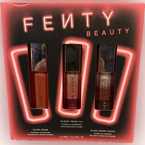 ✨HP✨💋FENTY BEAUTY💋Glossy Posse VIII 3pc Lip Luminizer Set Limited Edition/NIB - Picture 6 of 9